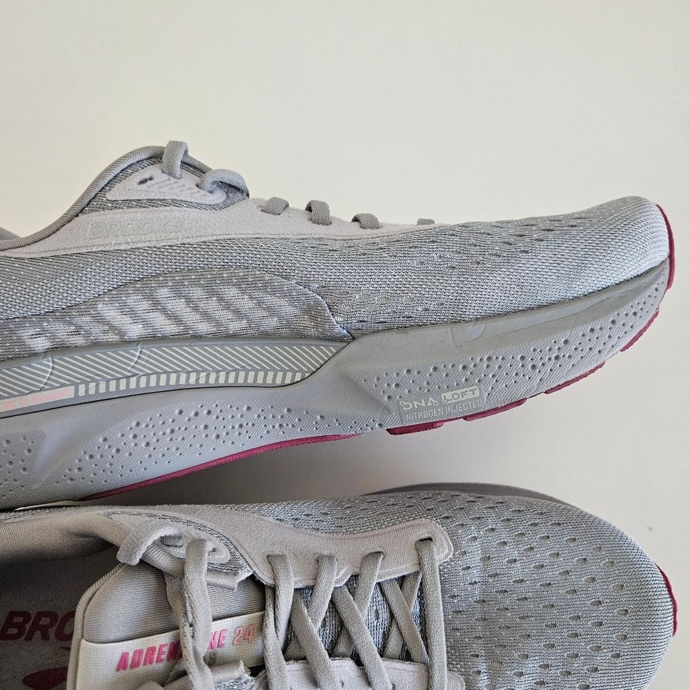 Brooks | Adrenaline GTS 24 Alloy/White/Zephyr Sneakers Shoes Women 10.5 Wide (D) - Picture 8 of 10